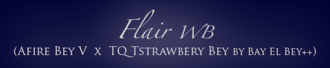Flair WB (Afire Bey V x TQ Tstrawbery Bey by Bay El Bey)